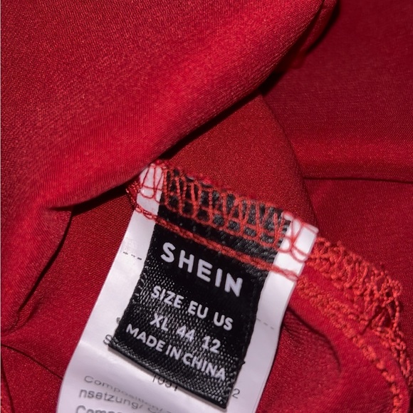 **SIZE XL** SHEIN Belle Crisscross Backless Wrap Satin Prom Bridesmaid DressNWOT - Picture 4 of 8